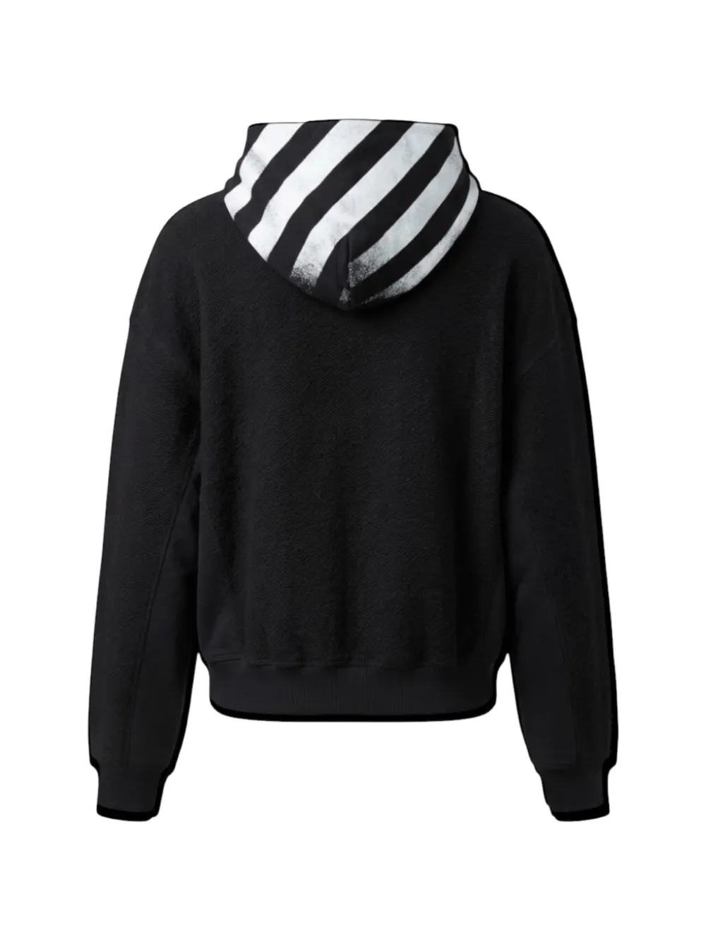 Off-White reverse logo-print hoodie Zwart