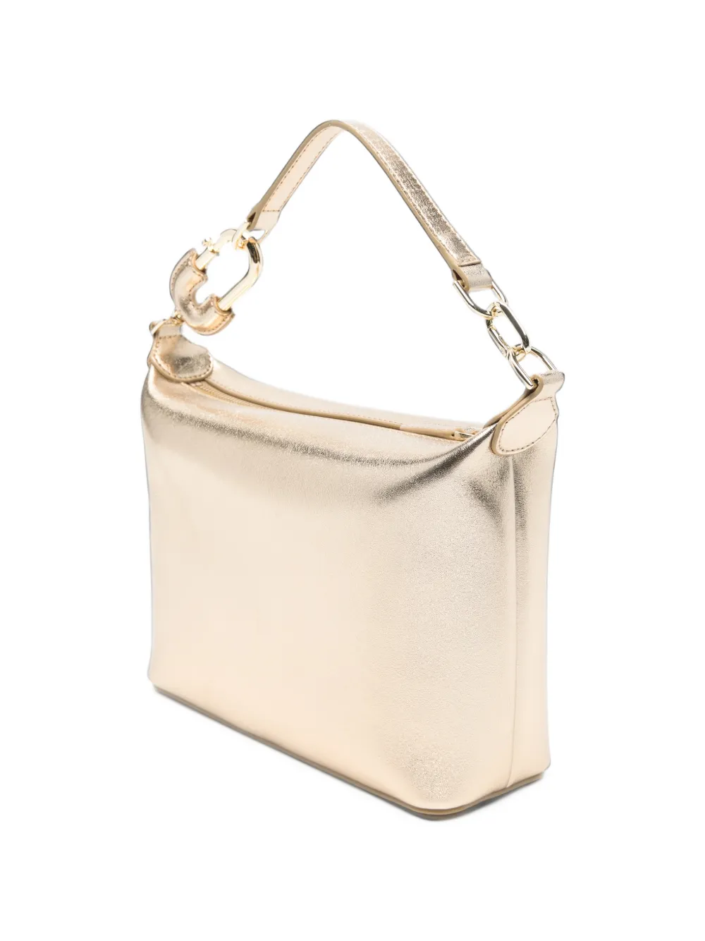 AIGNER Fashion metallic shopper met logo-plakkaat Goud