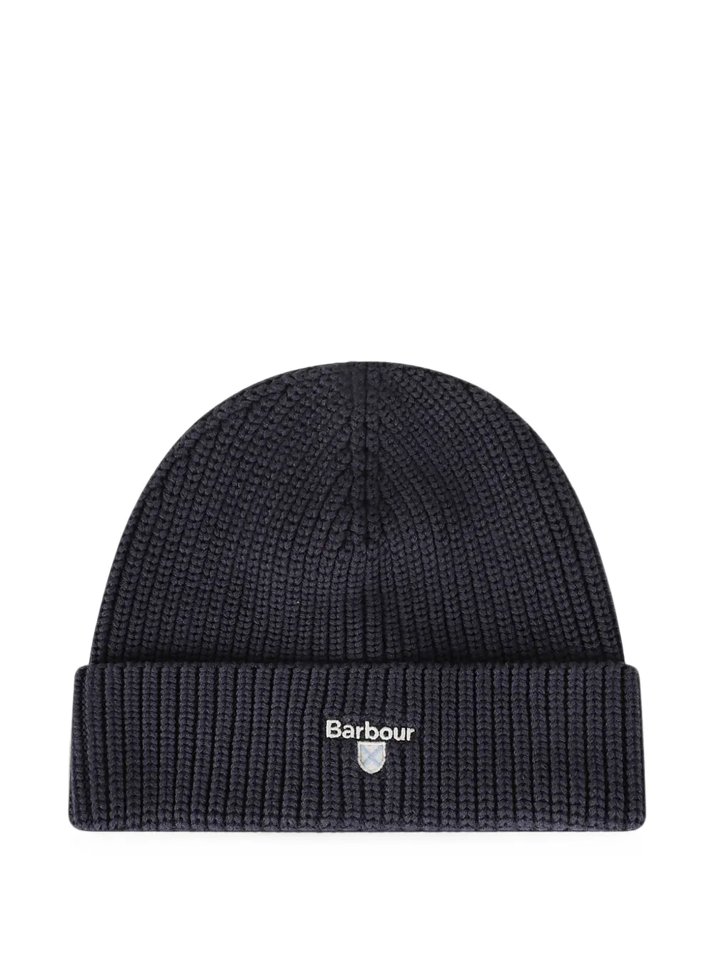 Barbour Ribbed-knit Beanie Hat In Blue