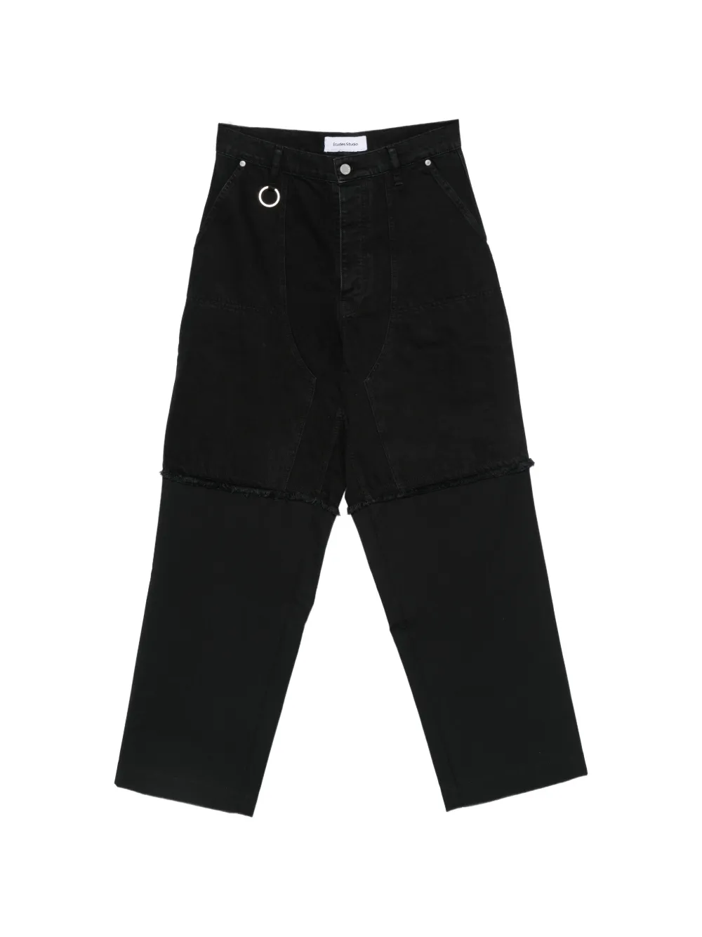 Études Studio hybrid panelled straight-leg jeans - Nero