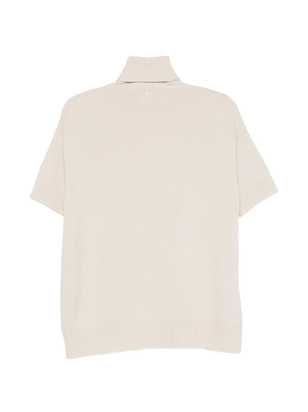 Lorena Antoniazzi roll-neck short-sleeve sweater Beige