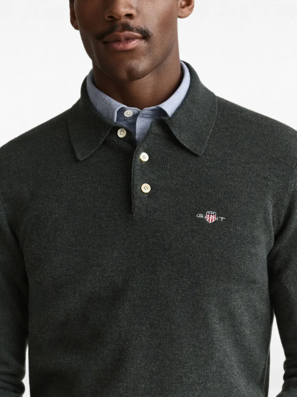 Gant long-sleeve polo shirt Grijs
