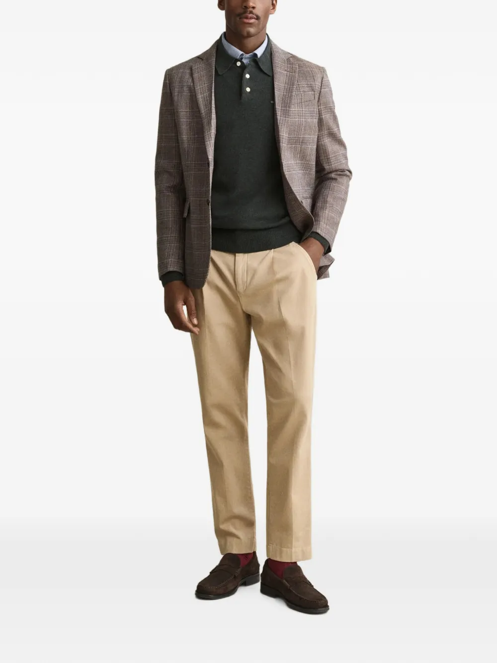 Gant long-sleeve polo shirt Grijs
