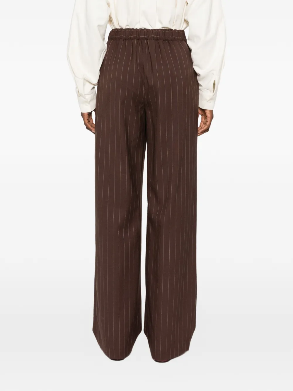 Lardini Broek met wijde pijpen Bruin