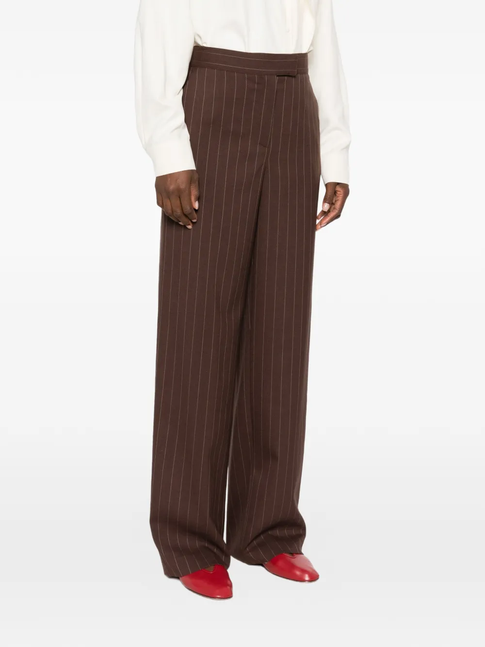 Lardini Broek met wijde pijpen Bruin