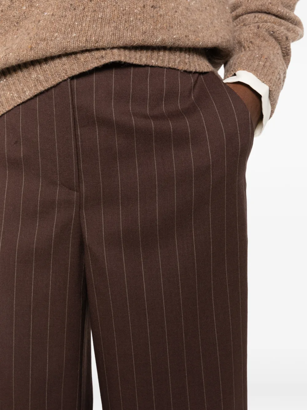 Lardini Broek met wijde pijpen Bruin