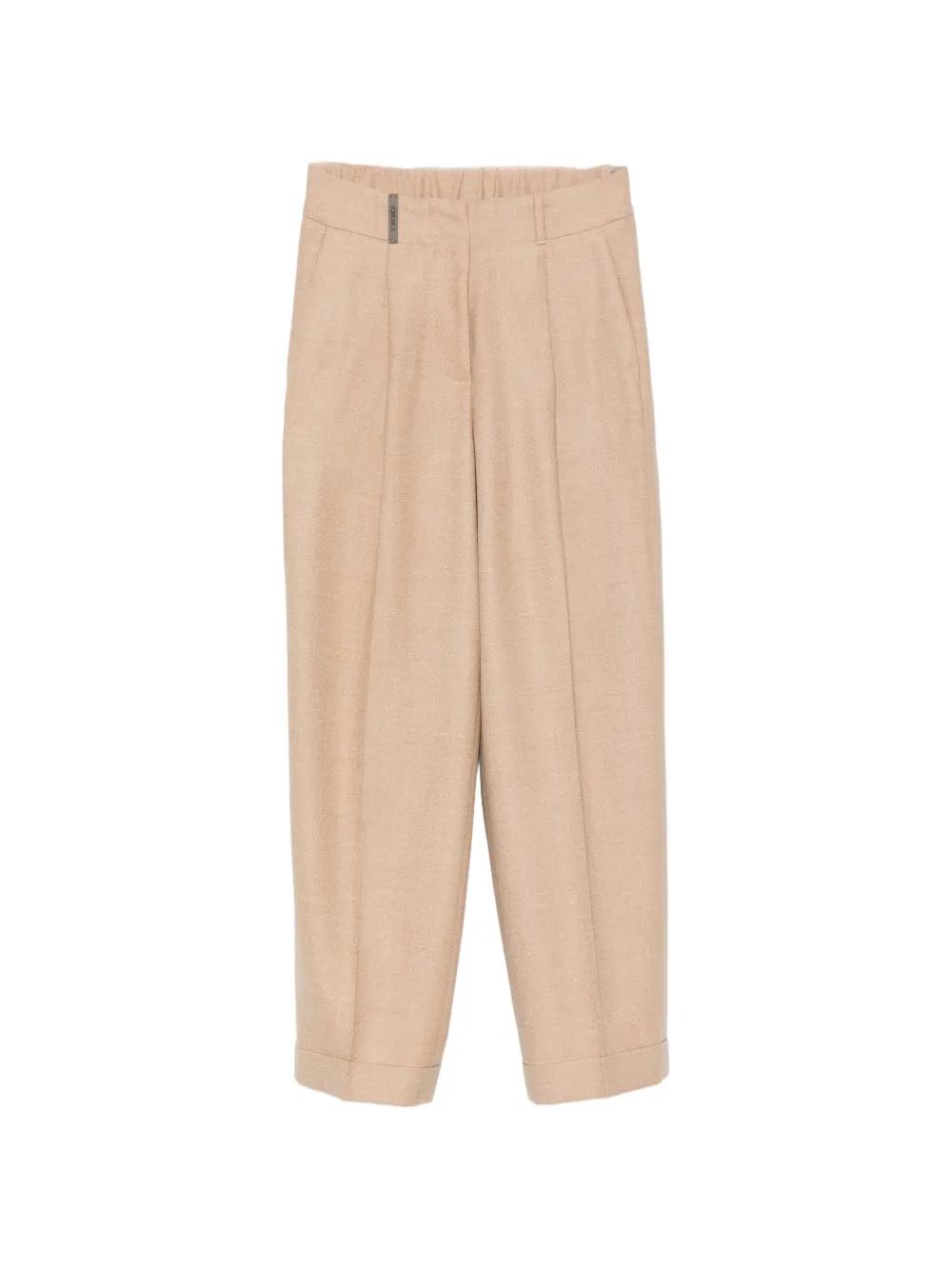 Peserico pleated-detail turn-up trousers - Toni neutri
