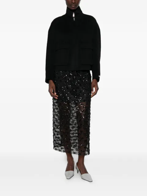 DIXIE sequin-embellished lace midi skirt