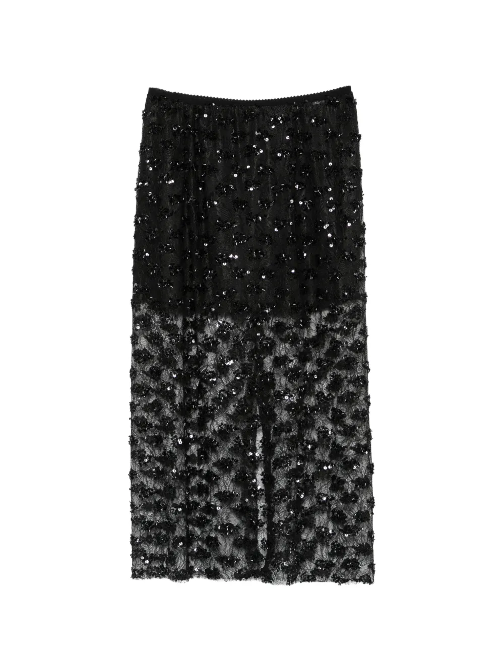 DIXIE sequin-embellished lace midi skirt - Noir DIXIE sequin-embellished lace midi skirt - Noir