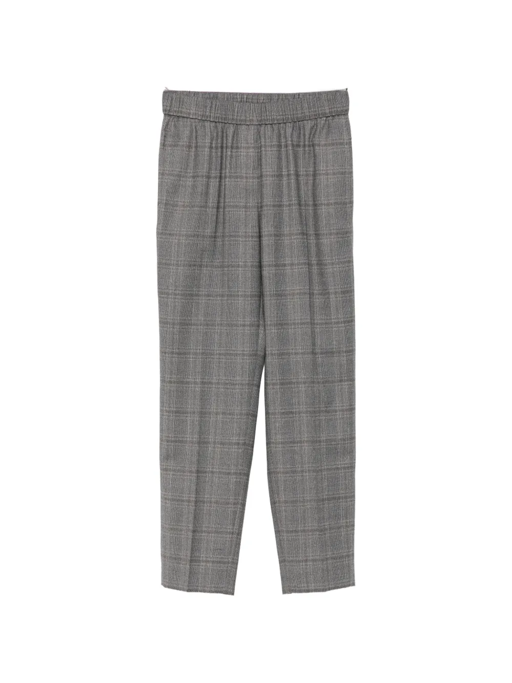 Peserico check elasticated-waist trousers