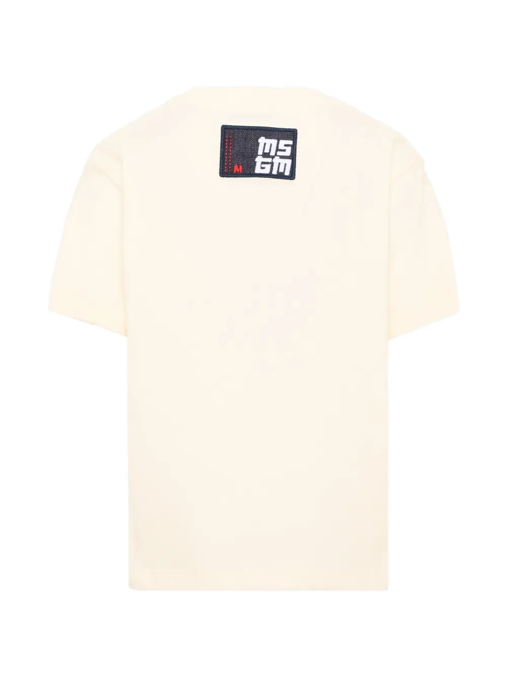 MSGM Kids Katoenen T-shirt met logoprint Wit