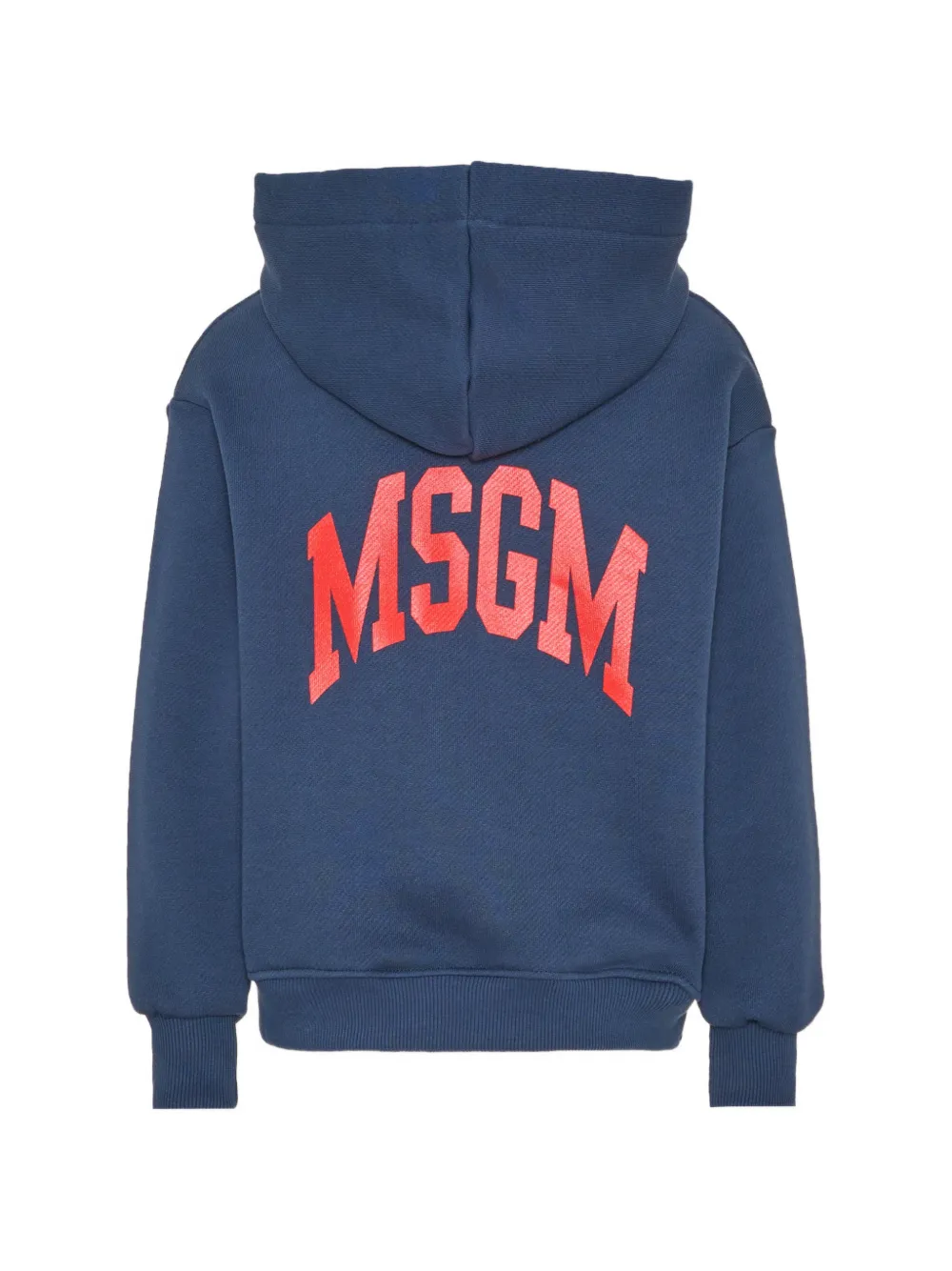 MSGM Kids Hoodie met logoprint Blauw