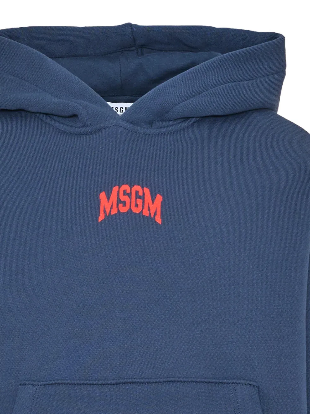 MSGM Kids Hoodie met logoprint Blauw