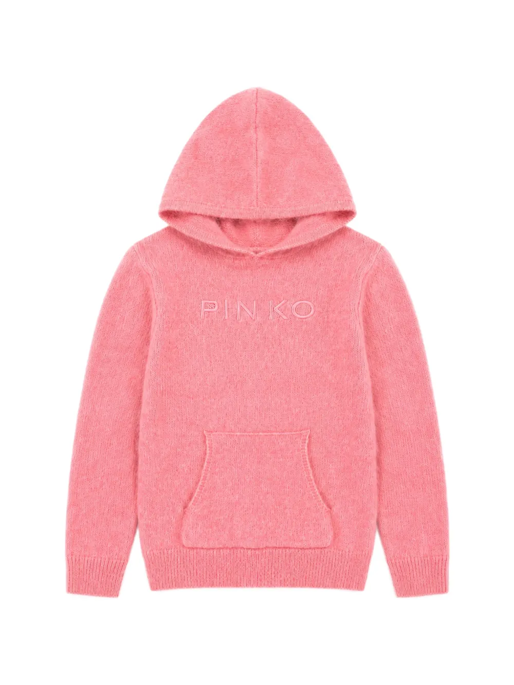 Pinko Kids hoodie en maille à logo brodé - Rose