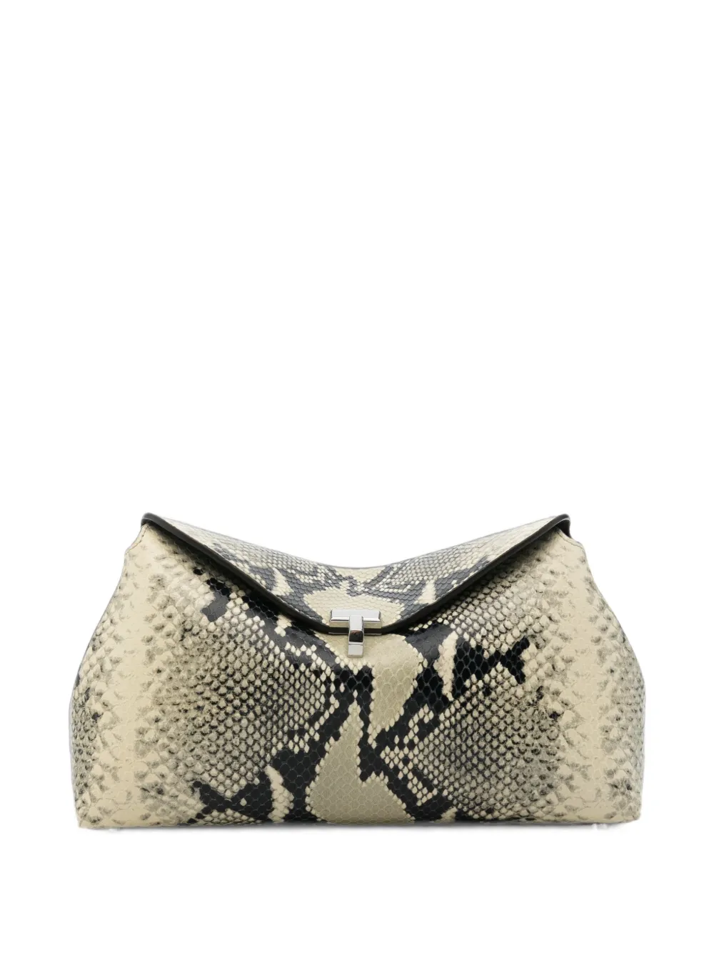 TOTEME Clutch con effetto pelle di serpente - Toni neutri