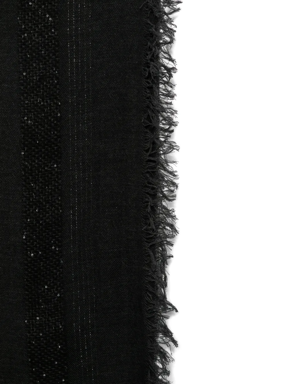 Lorena Antoniazzi sequin-embellished frayed scarf Zwart