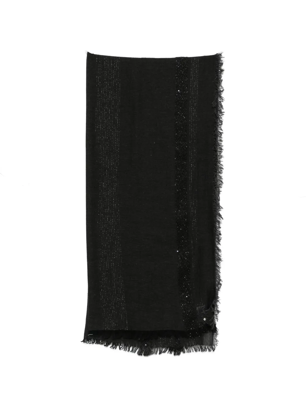 Lorena Antoniazzi sequin-embellished frayed scarf - Nero