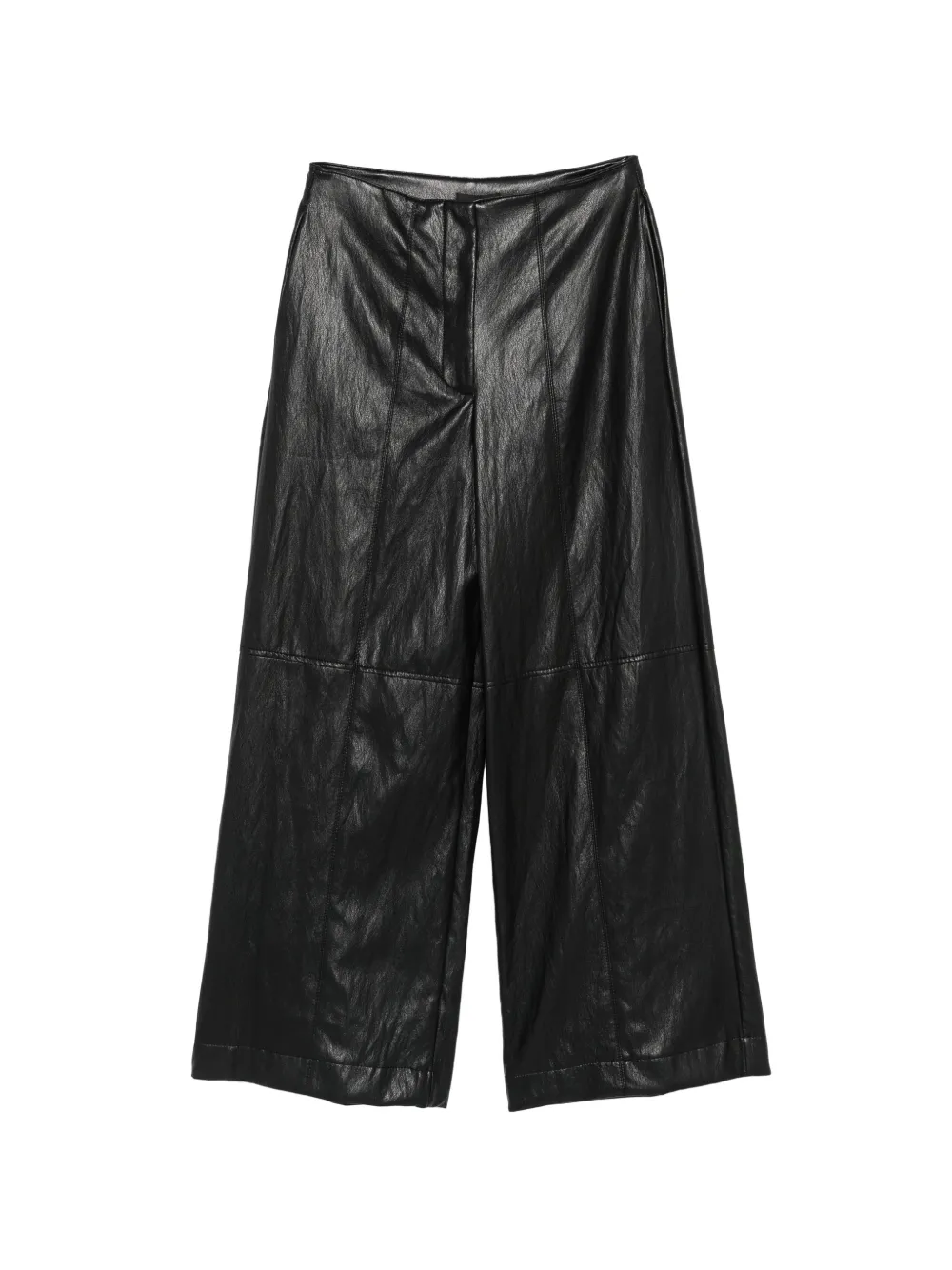 DIXIE seam-detail wide-leg trousers - Noir
