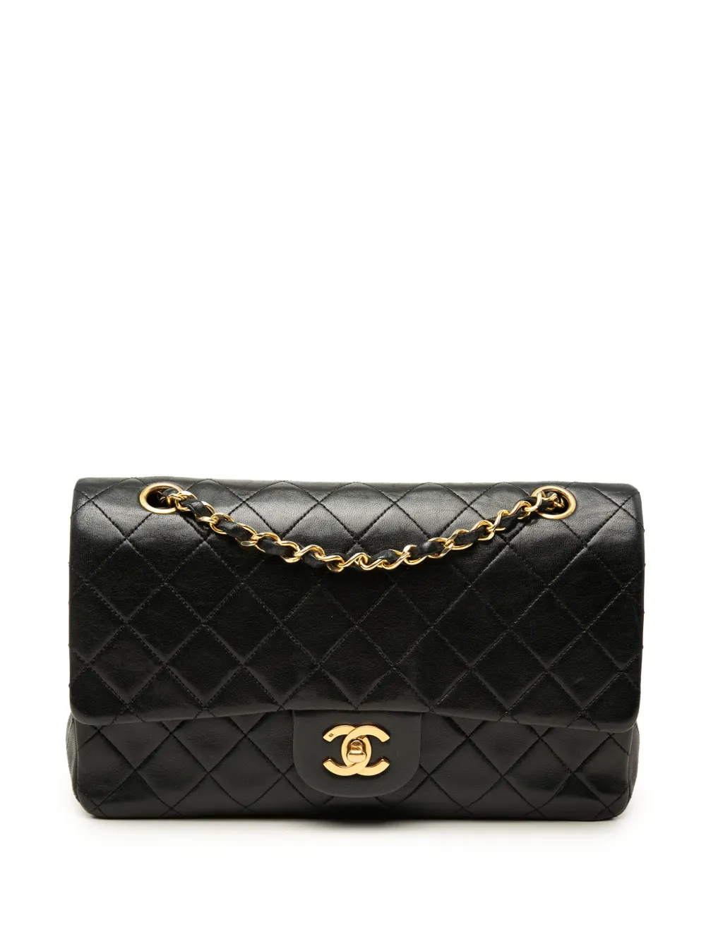 CHANEL Pre-Owned 1989-1991 Medium Classic Lambskin Double Flap shoulder bag - Nero