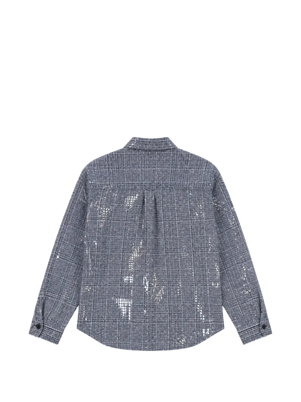 Pinko Kids Geruit shirt verfraaid met pailletten Blauw