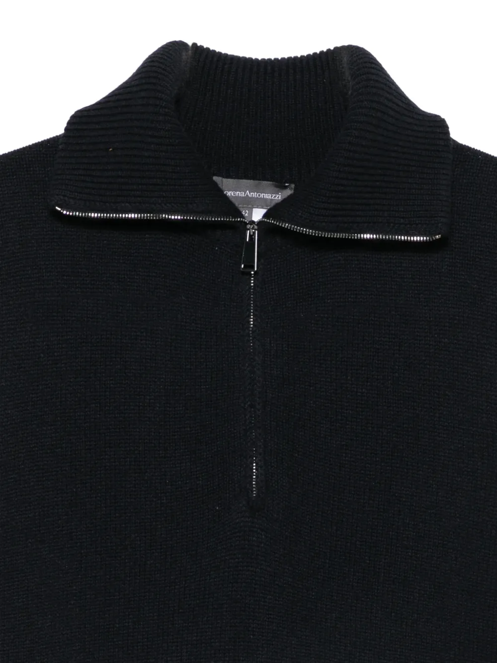 Lorena Antoniazzi half-zip knitted vest sweater Blauw