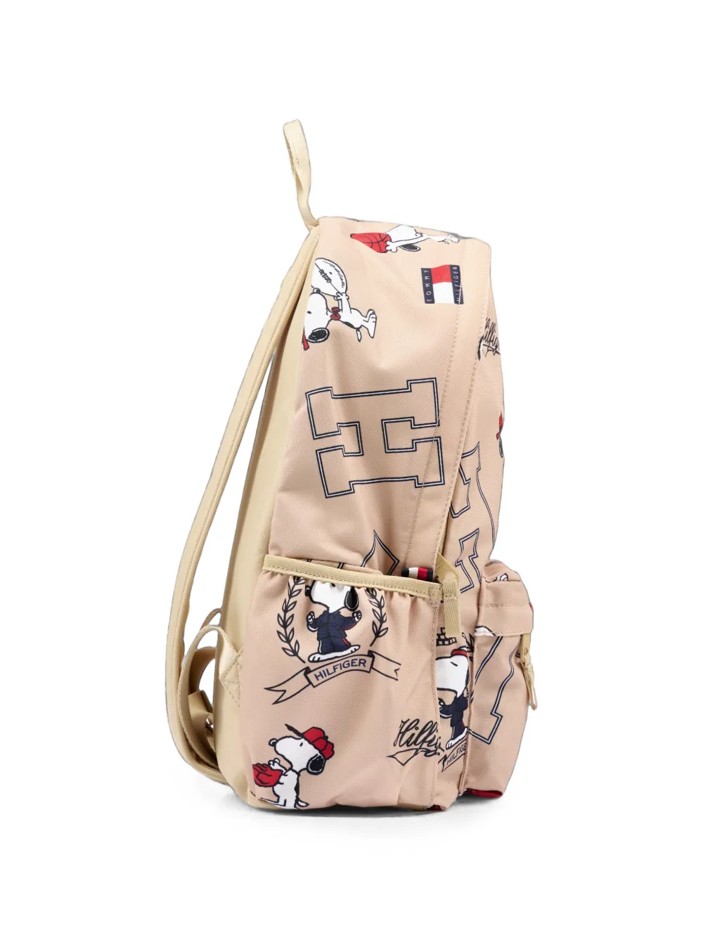 Tommy Hilfiger Junior Peanuts rugzak met logo-patch en grafische print Beige