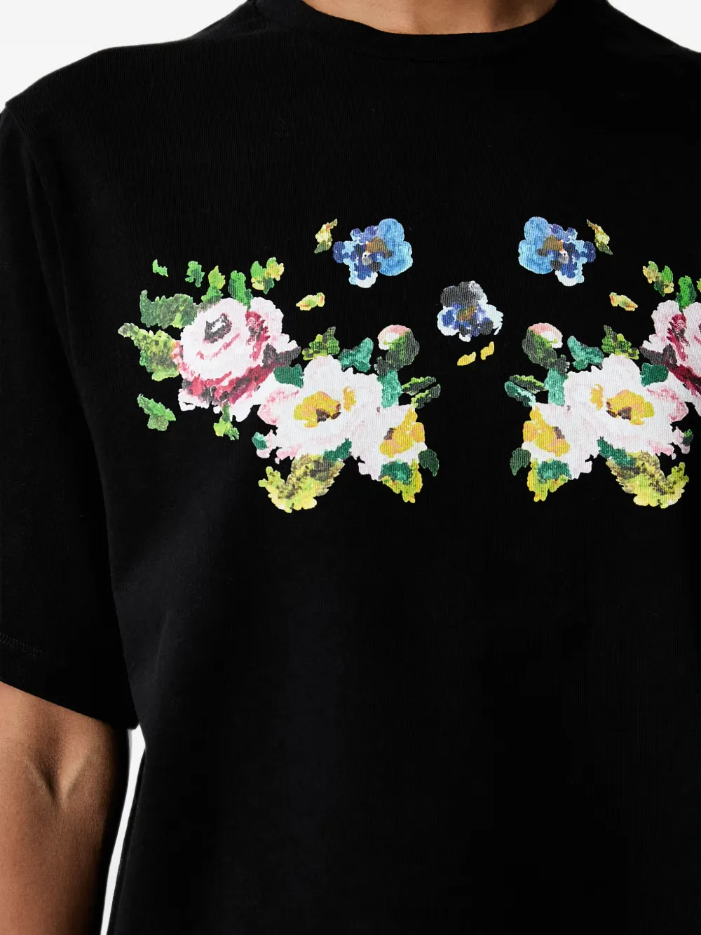 Stine Goya T-shirt met bloemenprint Zwart