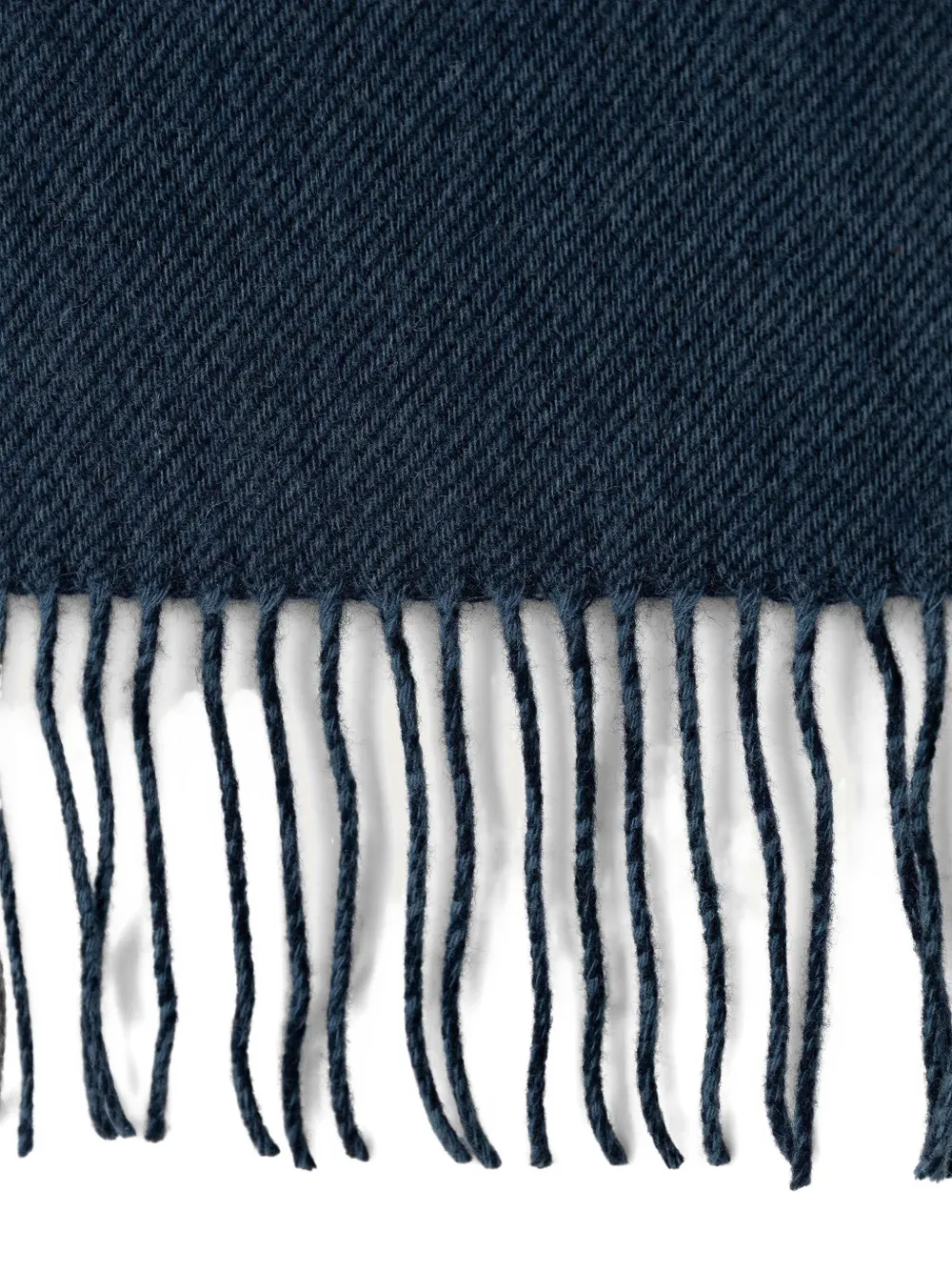 Trussardi Gentle Society sjaal met franje en logo-intarsia Blauw