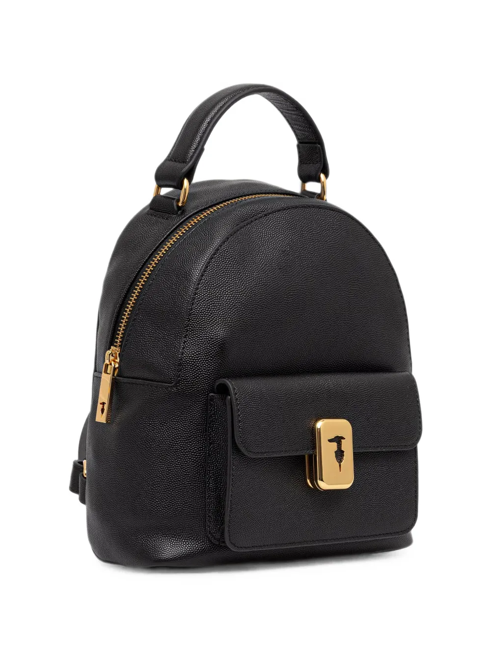 Trussardi Kleine Cameo rugzak met korreleffect en logo-plakkaat Zwart