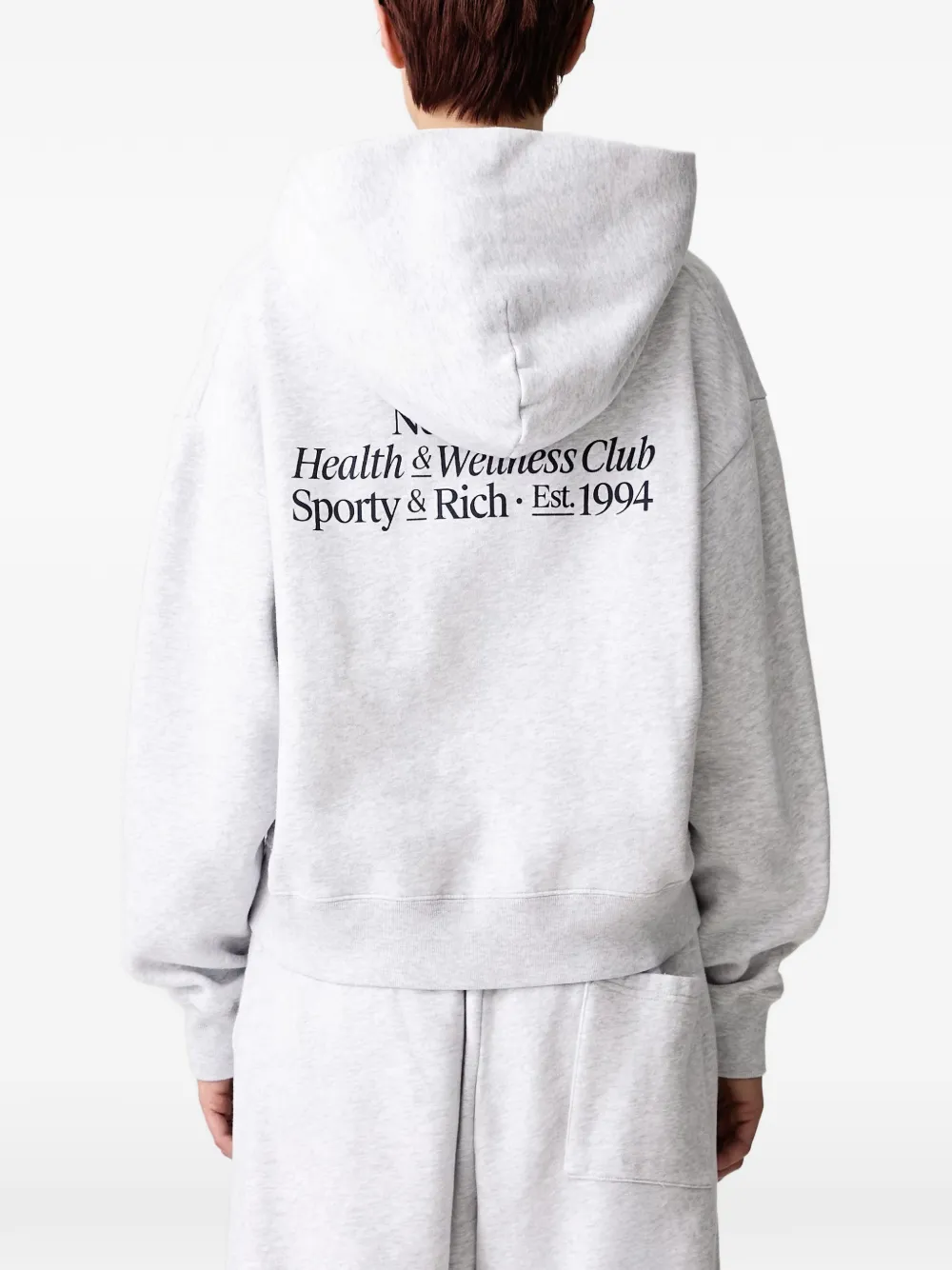 Sporty & Rich Hoodie met logoprint Grijs