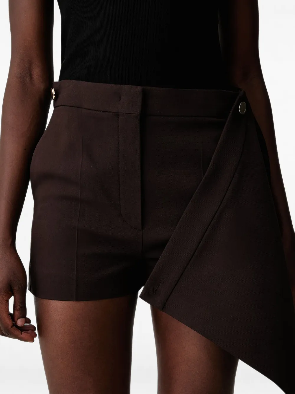 Sportmax button-detail mini skort Bruin