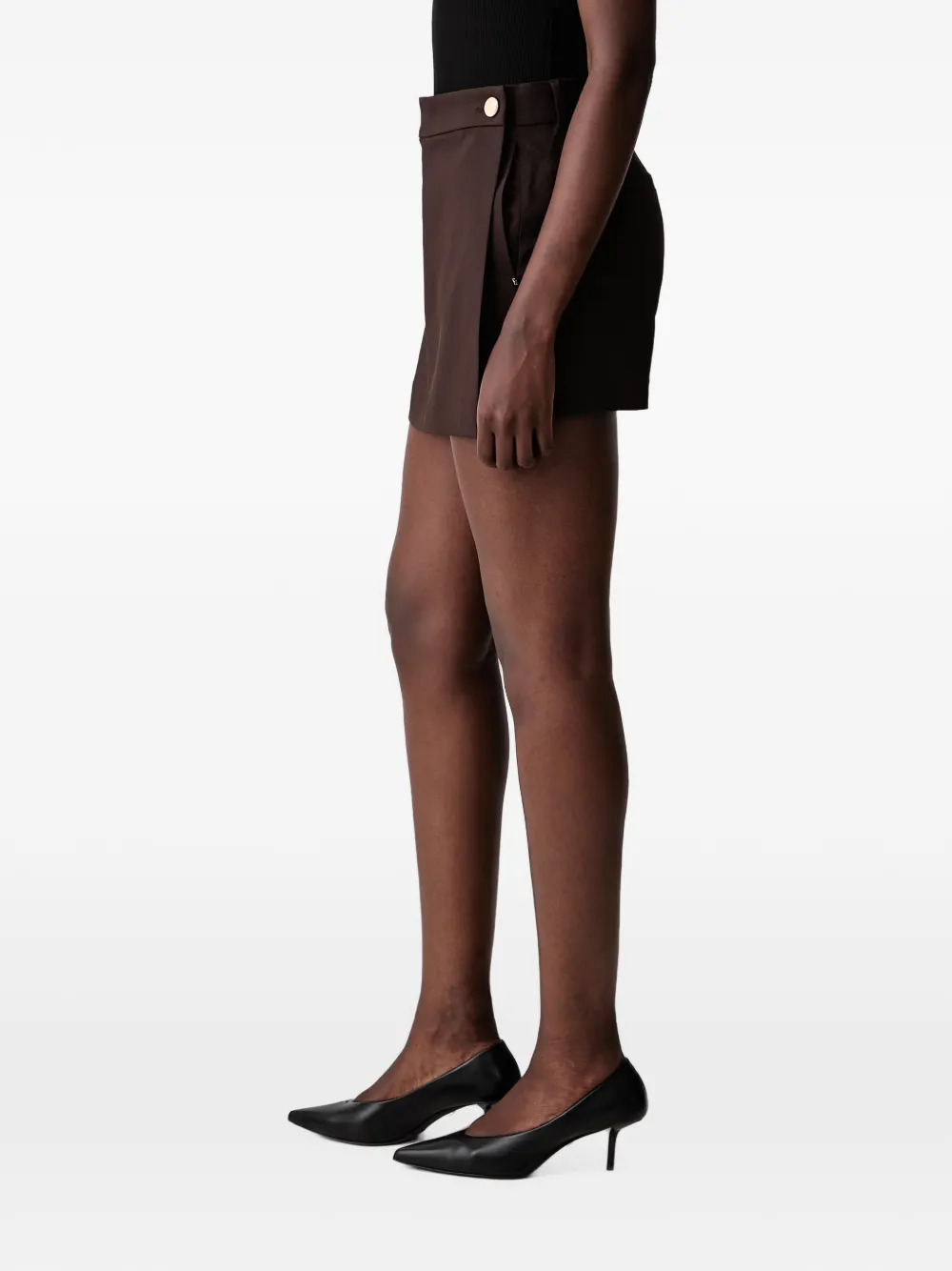 Sportmax button-detail mini skort Bruin