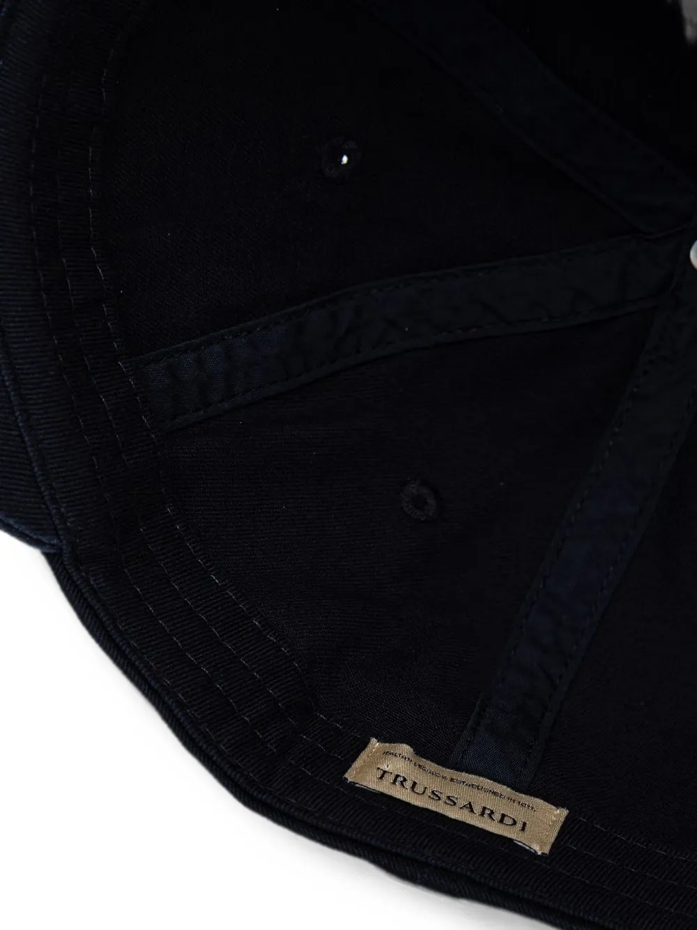 Trussardi Honkbalpet met geborduurd logo Blauw