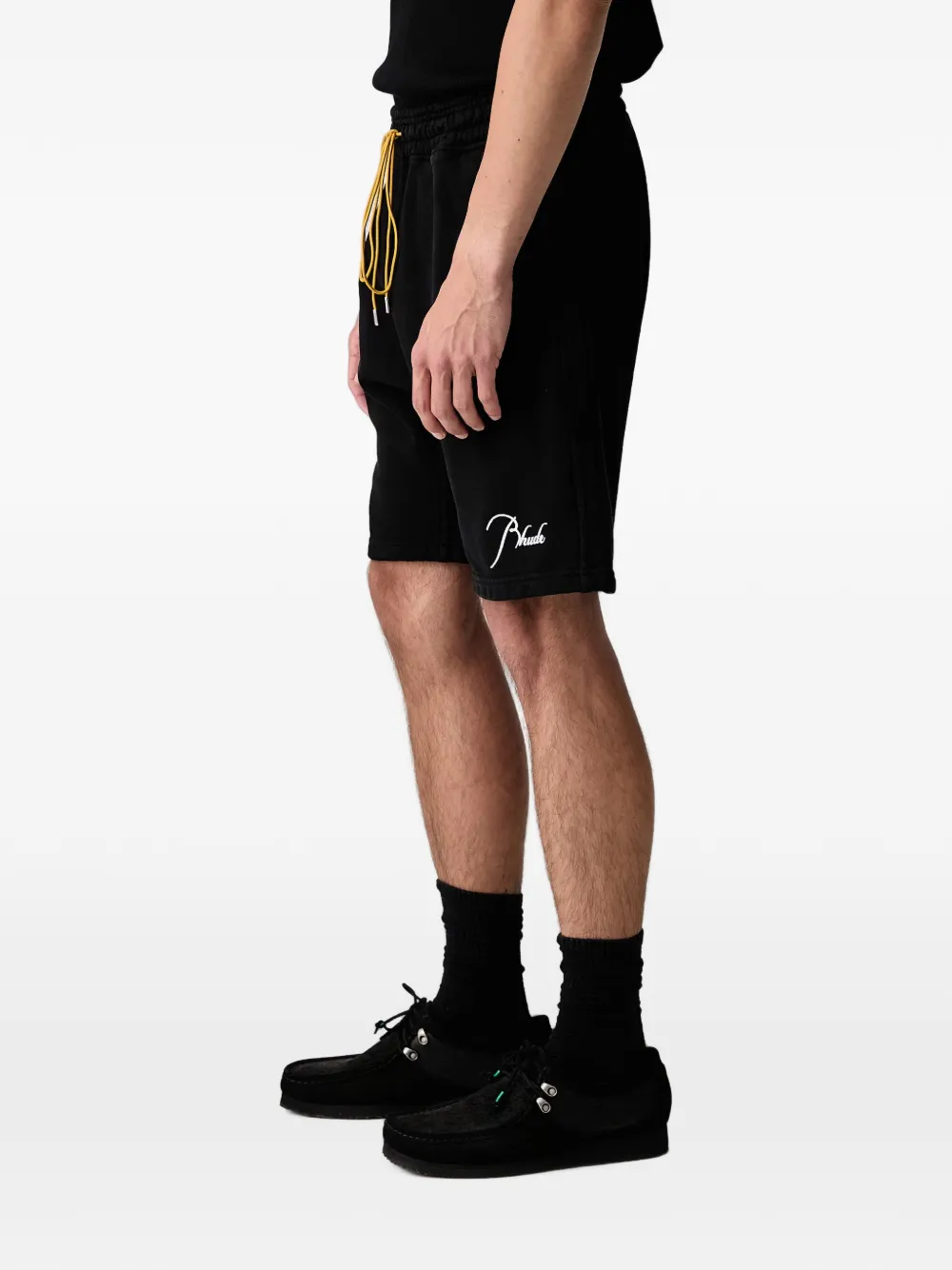 RHUDE Shorts met geborduurd logo Zwart