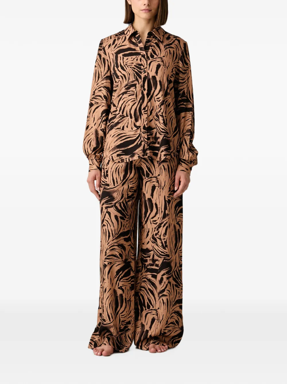 Silvian Heach abstract-print shirt and trousers set