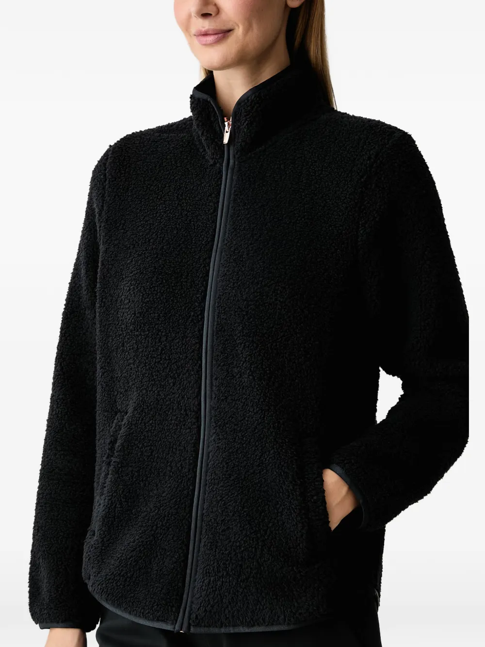 Skechers Skech-Sherpa fleece trui met rits Zwart