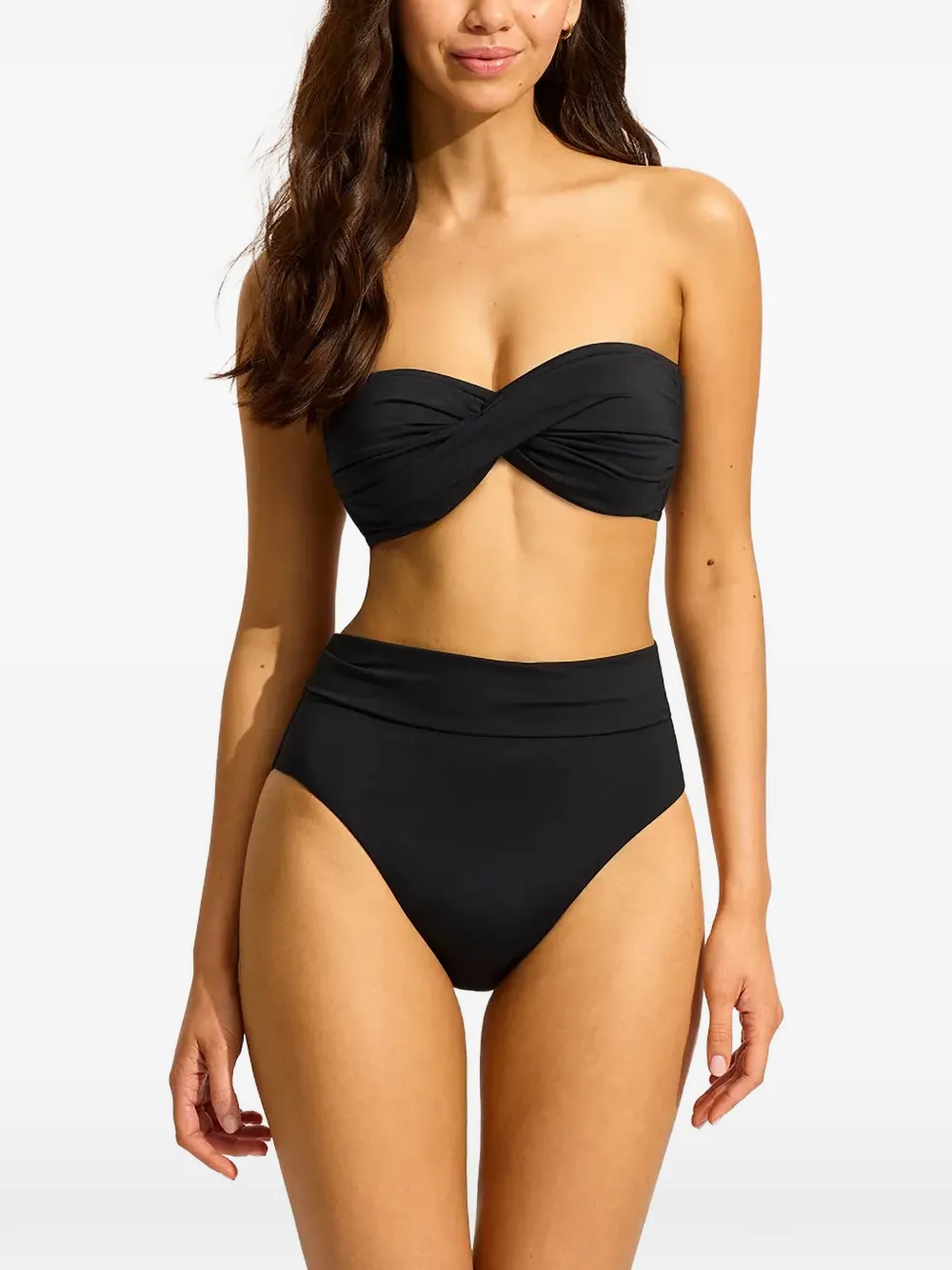 Seafolly Top bikini Ora - Nero