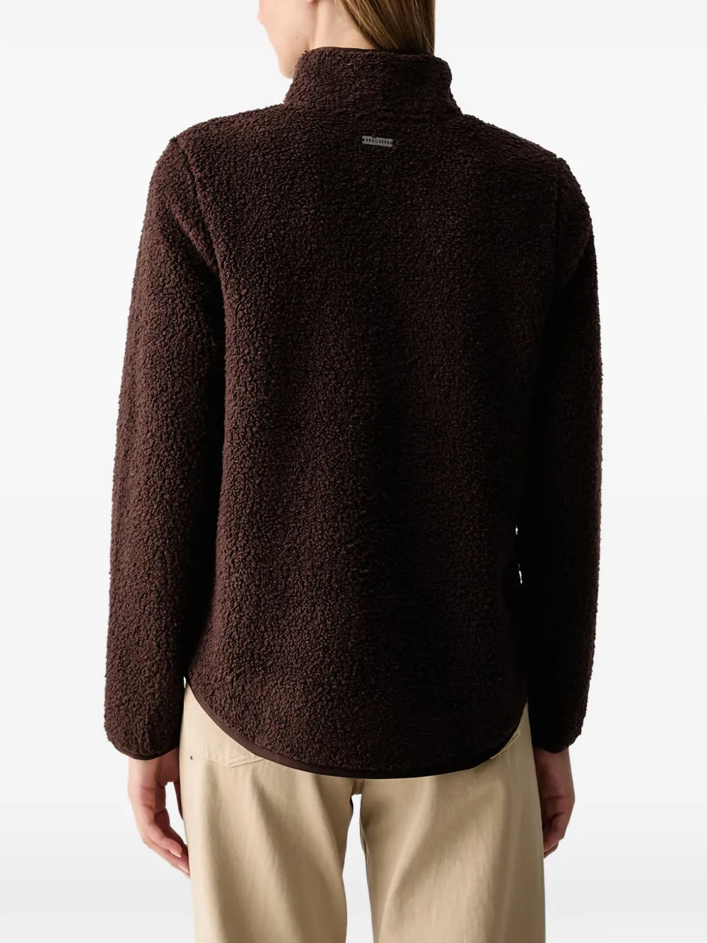 Skechers Skech-Sherpa fleece trui met rits Bruin