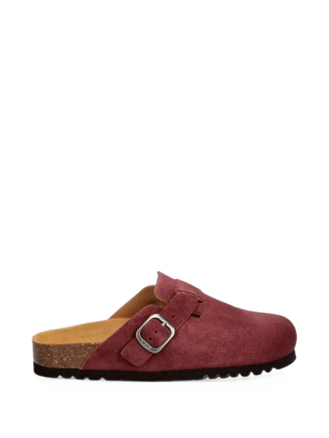 Scholl Fae buckle-fastening suede mules