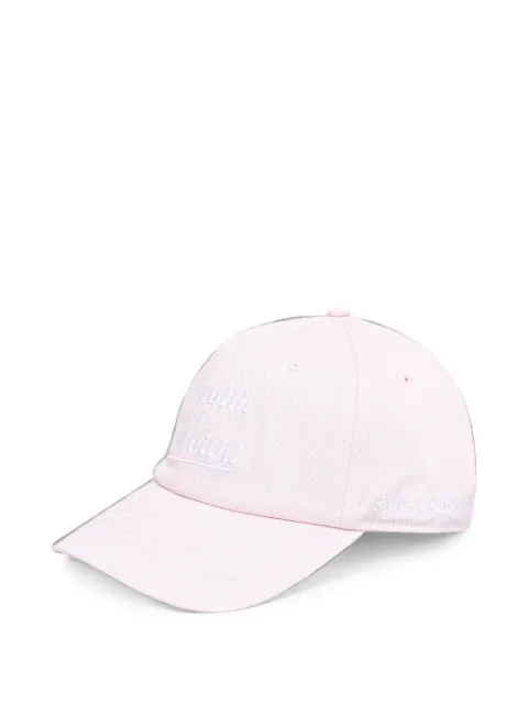 Sporty & Rich Health is Wealth embroidered-slogan baseball cap