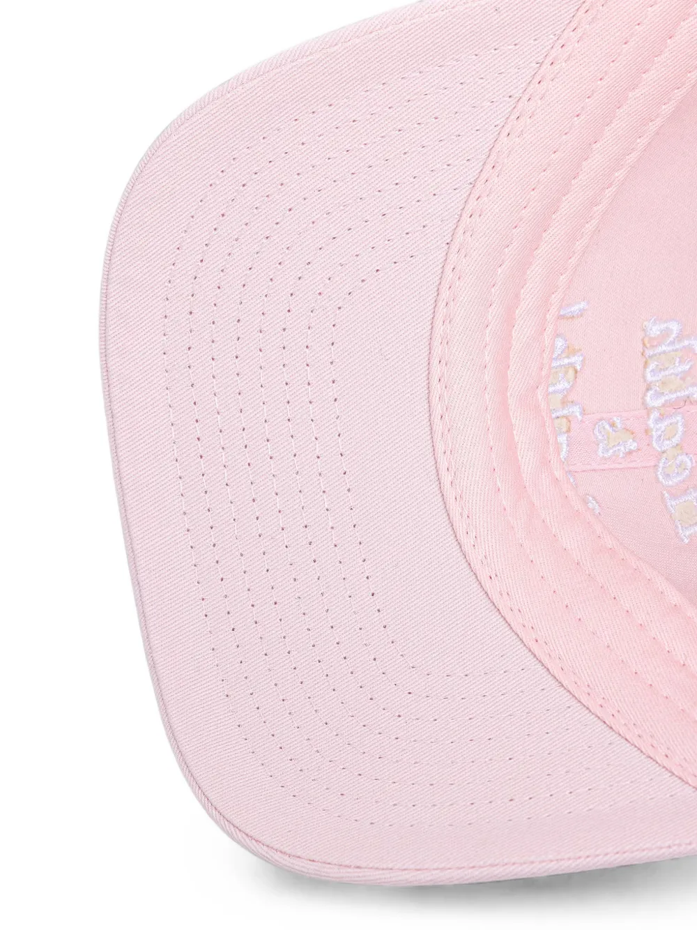 Sporty & Rich Health is Wealth honkbalpet met geborduurde tekst Roze