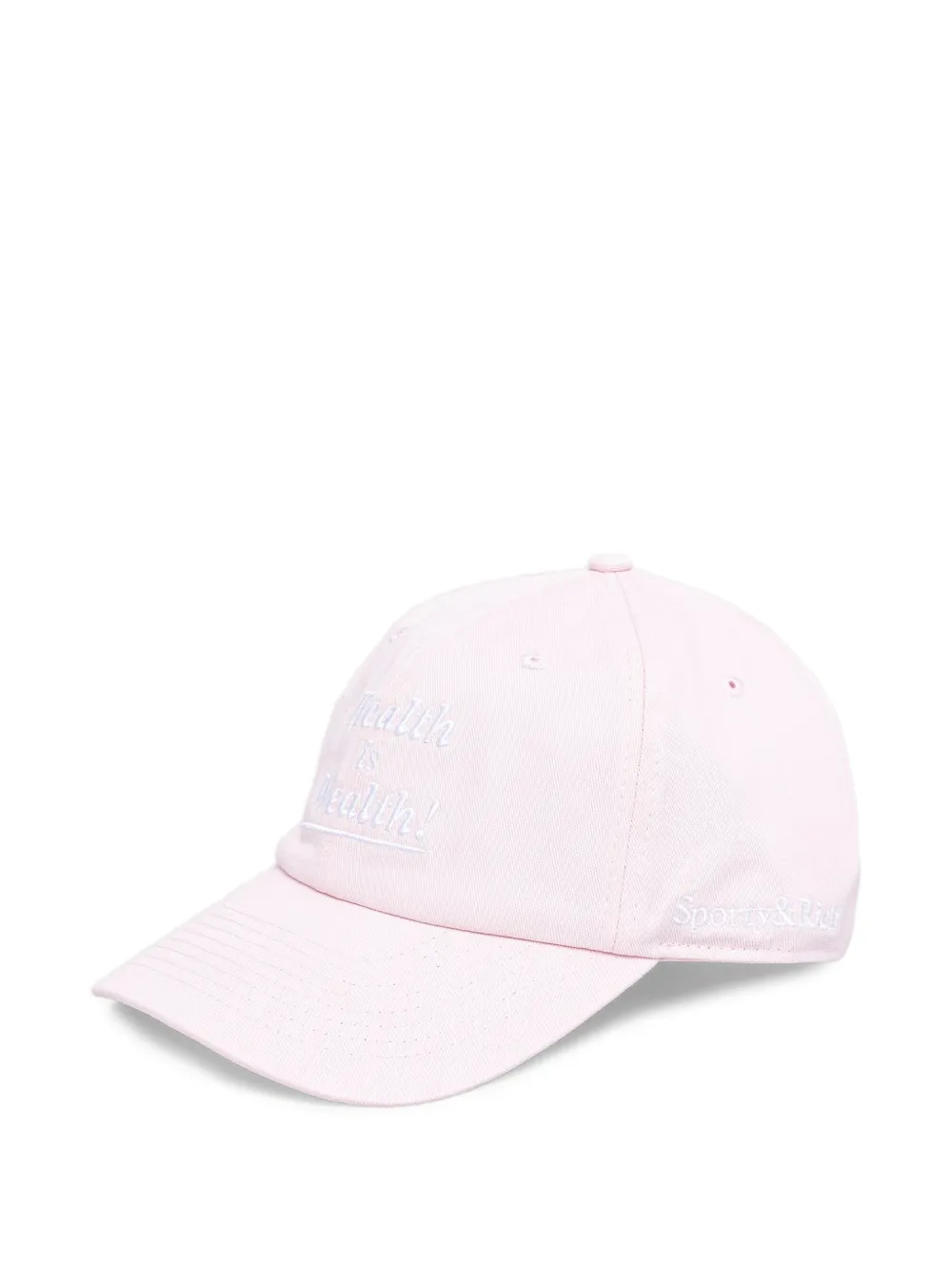 Sporty & Rich Health is Wealth embroidered-slogan baseball cap
