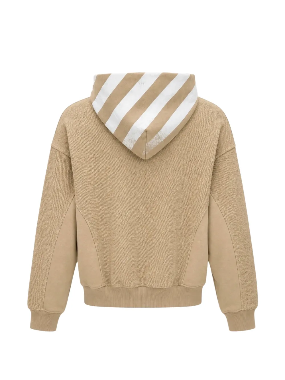 Off-White reverse textured hoodie Beige