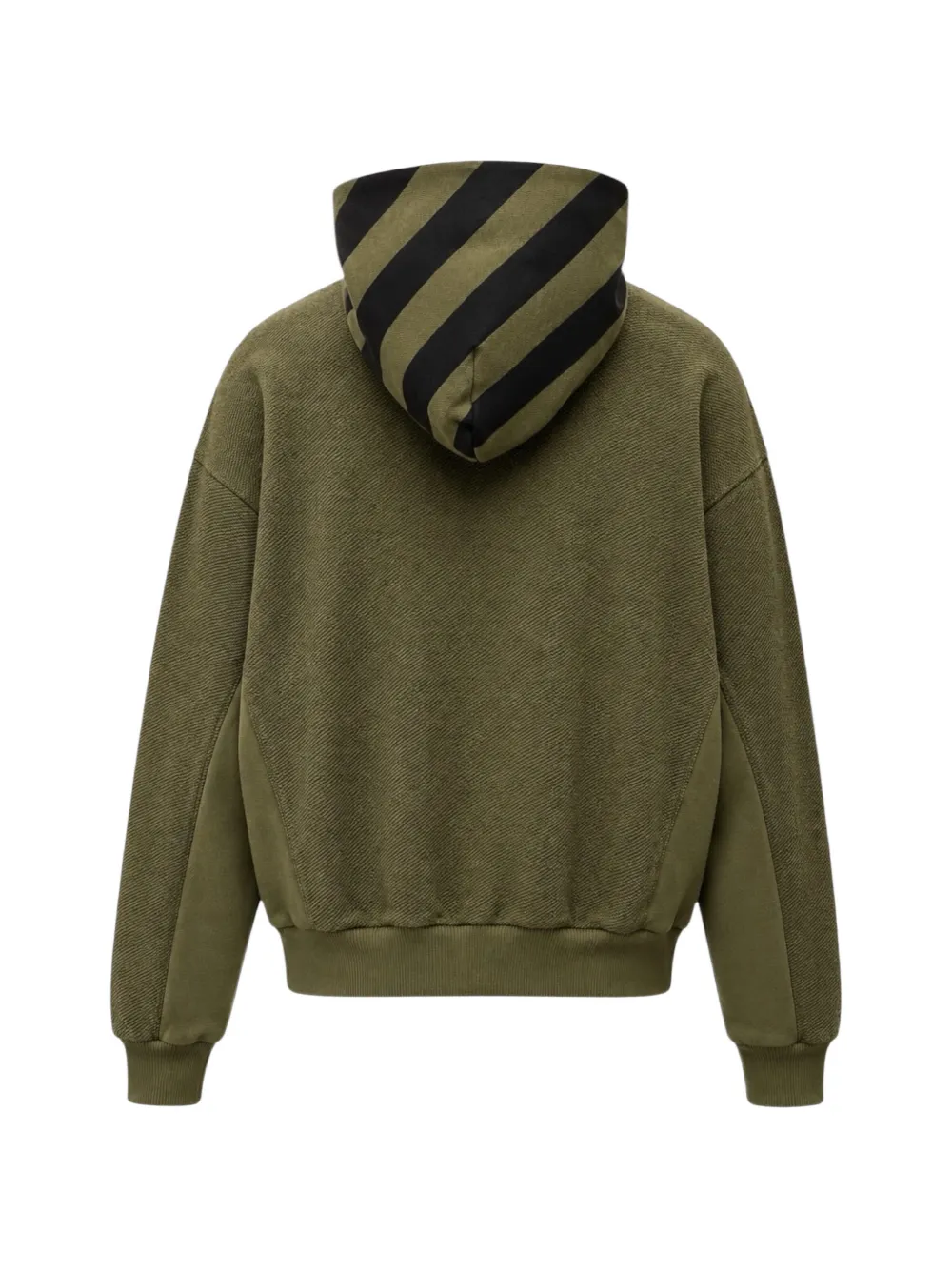 Off-White logo-print hoodie Groen