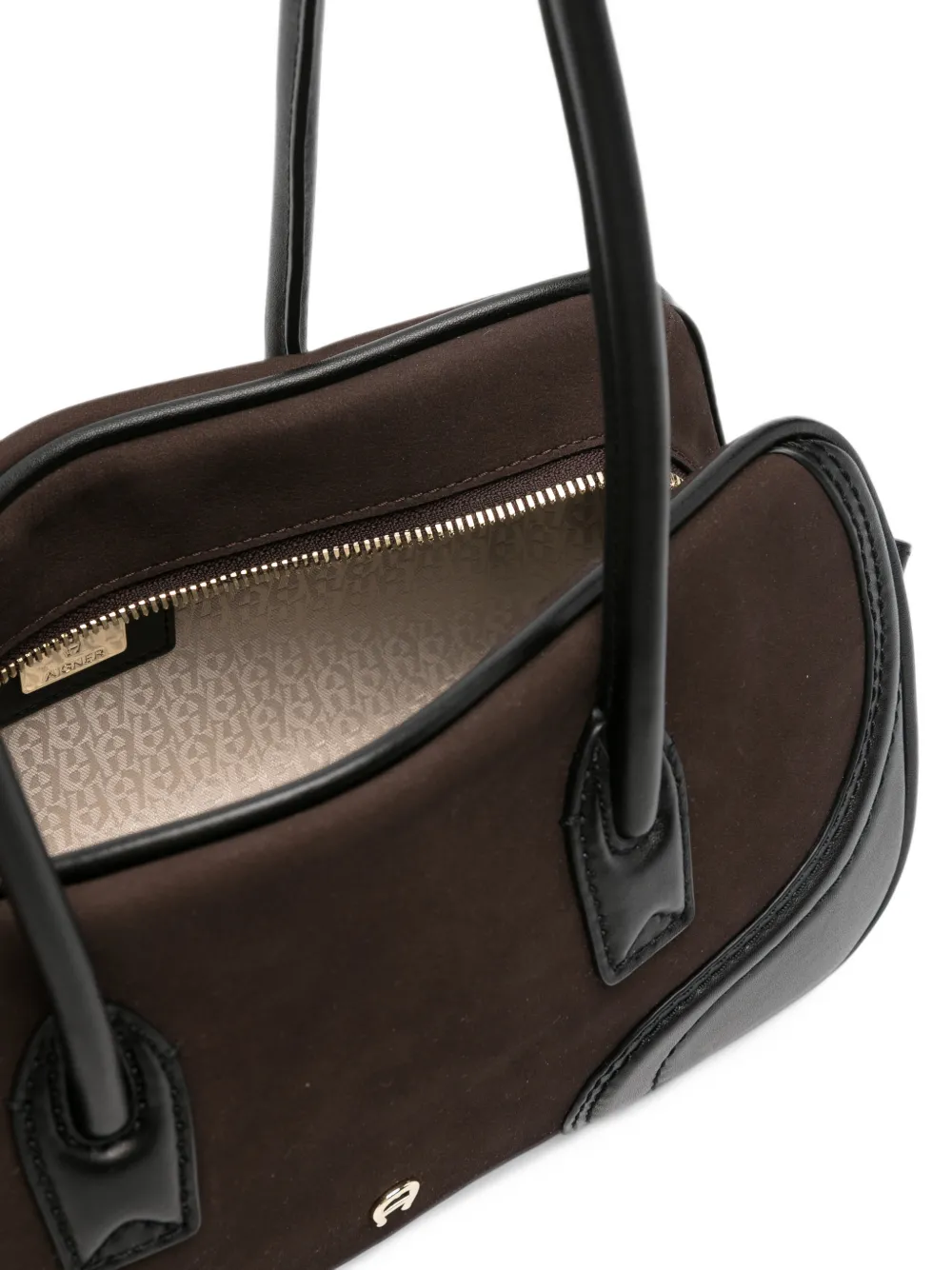 AIGNER Whip leren schoudertas Bruin