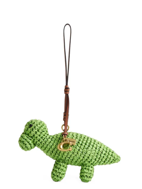 Coach small Rexy straw bag charm