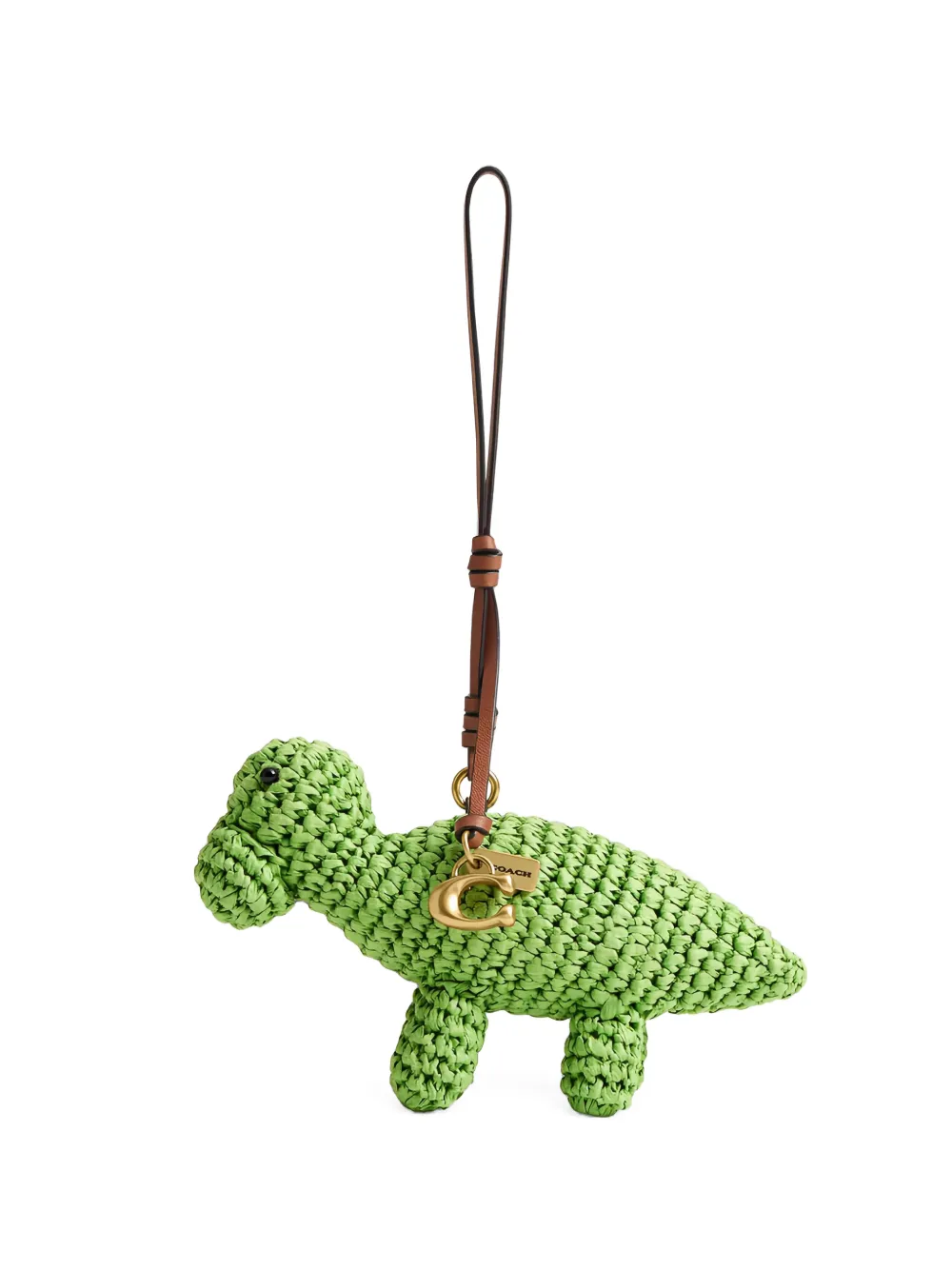 Coach small Rexy straw bag charm