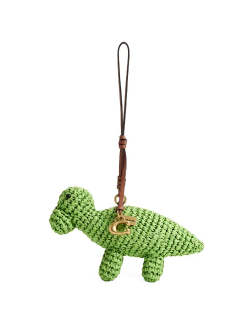 Coach small Rexy straw bag charm