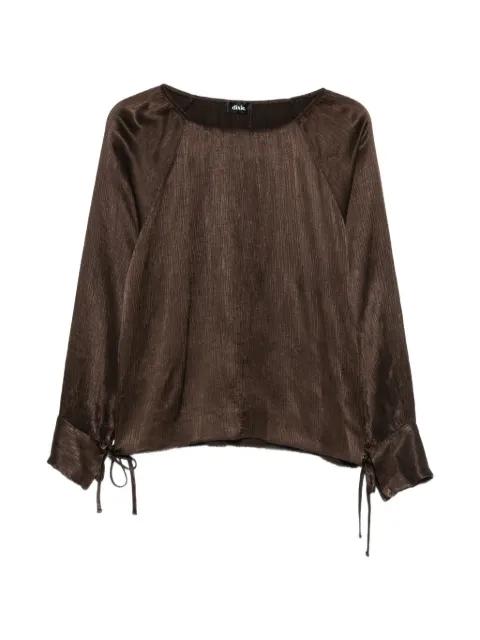 DIXIE crinkled raglan-sleeve top