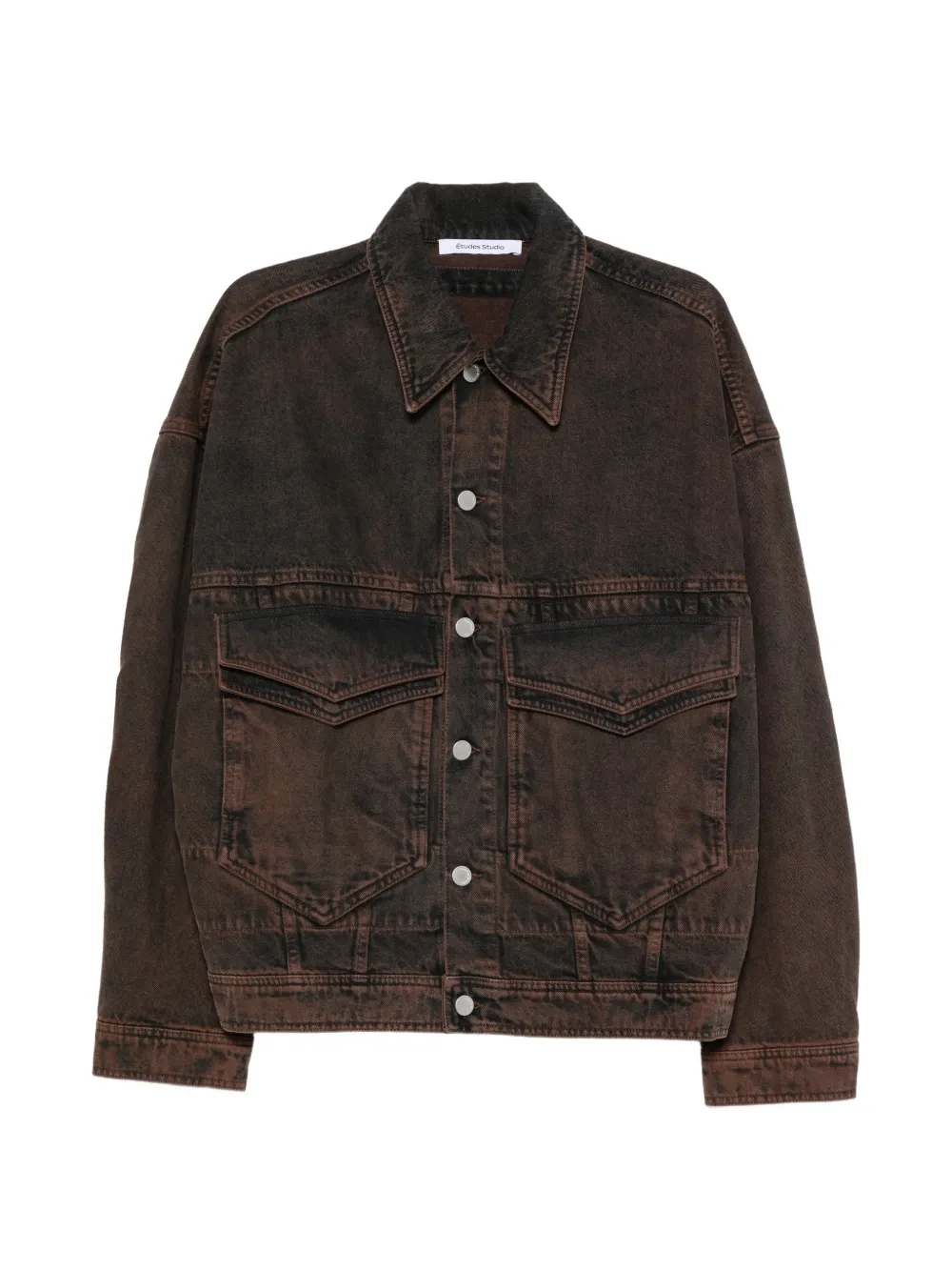 Études Studio loose-fit denim jacket - Marron